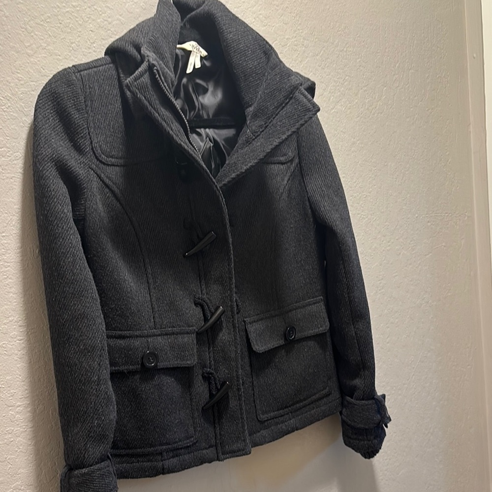 NWT Black Poppy Women’s Gray Toggle Coat, Size S